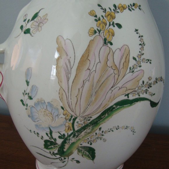 Antique Societe Ceramique Maestricht Holland Floral Pitcher - Picture 6 of 9